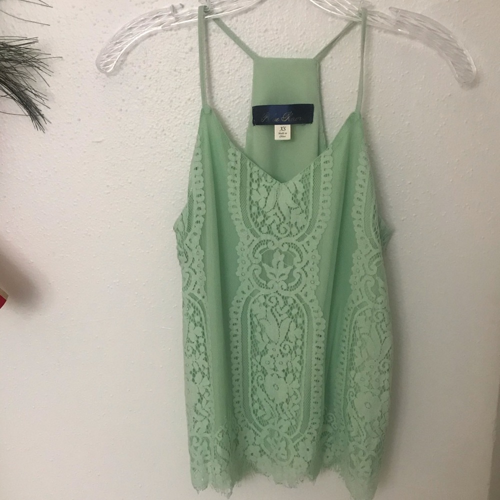 Cami Tank Lace (size XS) Mint